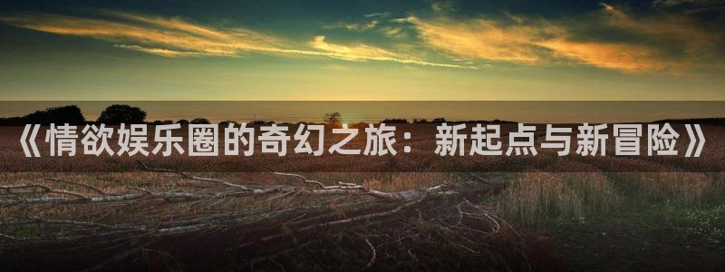 大满贯平台注册：《情欲娱乐圈的奇幻之旅：新起点与新冒险》