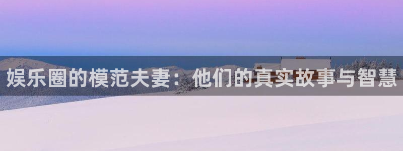 大满贯4登录：娱乐圈的模范夫妻：他们的真实故事与智慧