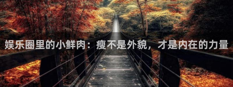 大满贯凯捷平台：娱乐圈里的小鲜肉：瘦不是外貌，才是内在的力量